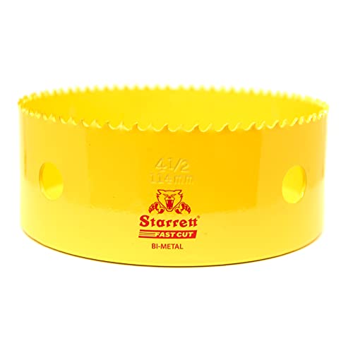 Starrett HSS Bi-Metall-Lochsäge - FCH0412 schnell geschnittene extra Kobalt-Lochsäge - für rostfreies Blech Holz Kunststoff Verschiedene Materialien - 114mm Starrett HSS Bi-Metall-Lochsäge - FCH0412 schnell geschnittene extra Kobalt-Lochsäge - für rostfreies Blech Holz Kunststoff Verschiedene Materialien - 114mm von Starrett