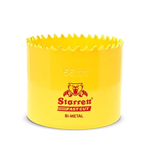 Starrett HSS Bi-Metall-Lochsäge - FCH056M schnell geschnittene extra Kobalt-Lochsäge - für rostfreies Blech Holz Kunststoff Verschiedene Materialien - 56mm Starrett HSS Bi-Metall-Lochsäge - FCH056M schnell geschnittene extra Kobalt-Lochsäge - für rostfreies Blech Holz Kunststoff Verschiedene Materialien - 56mm von Starrett