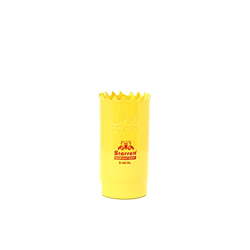 Starrett HSS Bi-Metall-Lochsäge - FCH0116 schnell geschnittene extra Kobalt-Lochsäge - für rostfreies Holzblech Kunststoff verschiedene Materialien - 27mm Starrett HSS Bi-Metall-Lochsäge - FCH0116 schnell geschnittene extra Kobalt-Lochsäge - für rostfreies Holzblech Kunststoff verschiedene Materialien - 27mm von Starrett