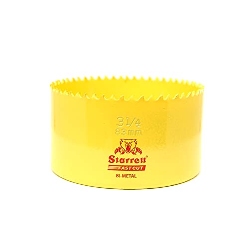 Starrett HSS Bi-Metall-Lochsäge - FCH0314 schnell geschnittene extra Kobalt-Lochsäge - für rostfreies Holzblech Kunststoff Verschiedene Materialien - 83mm Starrett HSS Bi-Metall-Lochsäge - FCH0314 schnell geschnittene extra Kobalt-Lochsäge - für rostfreies Holzblech Kunststoff Verschiedene Materialien - 83mm von Starrett