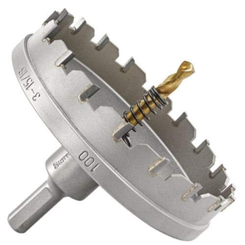 Starrett Hartmetall-bestückte Lochsäge - SM100 Blechschneider mit Aufnahme- und Zentrierbohrer - zum Bohren von Edelstahl-Aluminiumlegierungen - 100 mm Starrett Hartmetall-bestückte Lochsäge - SM100 Blechschneider mit Aufnahme- und Zentrierbohrer - zum Bohren von Edelstahl-Aluminiumlegierungen - 100 mm von Starrett