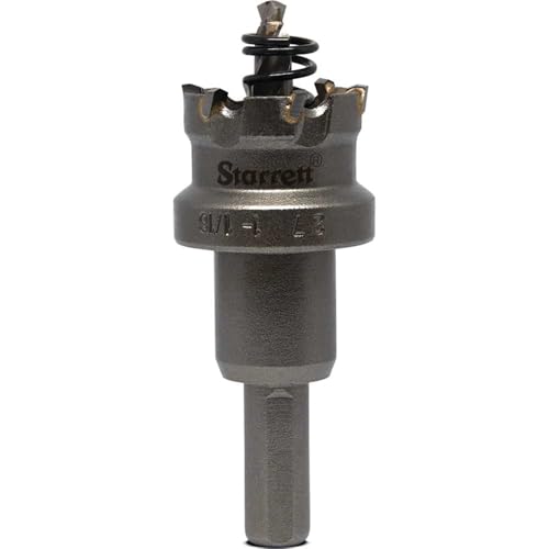 Starrett Hartmetall-bestückte Lochsäge - SM27 Blechschneider mit Aufnahme- und Zentrierbohrer - zum Bohren von Edelstahl-Aluminiumlegierungen - 27 mm Starrett Hartmetall-bestückte Lochsäge - SM27 Blechschneider mit Aufnahme- und Zentrierbohrer - zum Bohren von Edelstahl-Aluminiumlegierungen - 27 mm von Starrett