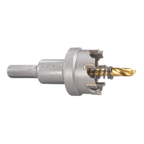 Starrett Hartmetall-bestückte Lochsäge - SM32 Blechschneider mit Dorn und Zentrierbohrer - zum Bohren von Edelstahl-Aluminiumlegierungen - grau, 32 mm Starrett Hartmetall-bestückte Lochsäge - SM32 Blechschneider mit Dorn und Zentrierbohrer - zum Bohren von Edelstahl-Aluminiumlegierungen - grau, 32 mm von Starrett