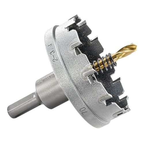 Starrett Hartmetall-bestückte Lochsäge - SM70 Blechschneider mit Aufnahme- und Zentrierbohrer - zum Bohren von Edelstahl-Aluminiumlegierungen - 70 mm Starrett Hartmetall-bestückte Lochsäge - SM70 Blechschneider mit Aufnahme- und Zentrierbohrer - zum Bohren von Edelstahl-Aluminiumlegierungen - 70 mm von Starrett