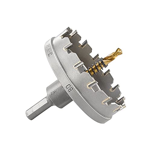 Starrett Hartmetall-bestückte Lochsäge - SM80 Blechschneider mit Aufnahme- und Zentrierbohrer - zum Bohren von Edelstahl-Aluminiumlegierungen - 80 mm Starrett Hartmetall-bestückte Lochsäge - SM80 Blechschneider mit Aufnahme- und Zentrierbohrer - zum Bohren von Edelstahl-Aluminiumlegierungen - 80 mm von Starrett