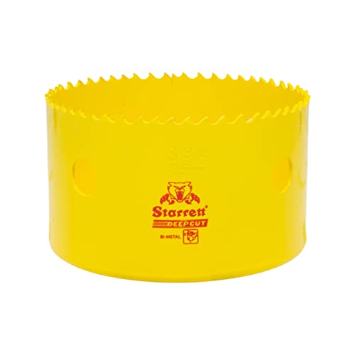 Starrett Tiefschnitt-Lochsäge - DCH0334 Hochleistungs-Bimetall mit zusätzlichen Kobalt-HSS-Zähnen - für Metalle, Holz, Gusseisen, Glasfaser-Kunststoffe - 95 mm Starrett Tiefschnitt-Lochsäge - DCH0334 Hochleistungs-Bimetall mit zusätzlichen Kobalt-HSS-Zähnen - für Metalle, Holz, Gusseisen, Glasfaser-Kunststoffe - 95 mm von Starrett
