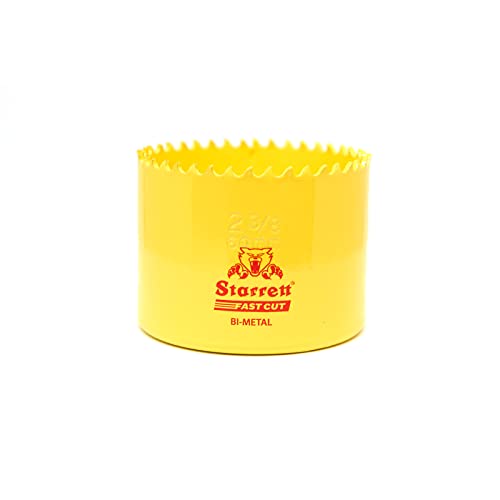 Starrett HSS Bi-Metall-Lochsäge - FCH0238 schnell geschnittene extra Kobalt-Lochsäge - für rostfreies Blech Holz Kunststoff verschiedene Materialien - 60mm Starrett HSS Bi-Metall-Lochsäge - FCH0238 schnell geschnittene extra Kobalt-Lochsäge - für rostfreies Blech Holz Kunststoff verschiedene Materialien - 60mm von Starrett