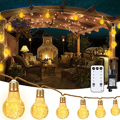 StarryEver Vintage 15M Warmweiß Lichterkette Aussen Strom, Bruchsicher A60 20 LED Lichterketten Glühbirnen Beleuchtung Lichterketten für Outdoor Garten Balkon Patio Hochzeit Zimmer Zelt Café Deko StarryEver Vintage 15M Warmweiß Lichterkette Aussen Strom, Bruchsicher A60 20 LED Lichterketten Glühbirnen Beleuchtung Lichterketten für Outdoor Garten Balkon Patio Hochzeit Zimmer Zelt Café Deko von StarryEver