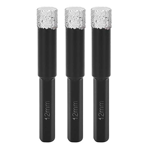 Diamantbohrer für Keramikfliesen, gelöteter Trockenfliesenbohrer, Sechskantgriff, Diamanten, Bohrschneider, Marmor, Keramik, Lochsäge, 12 mm, für elektrische Bohrmaschine, von Starrypxl