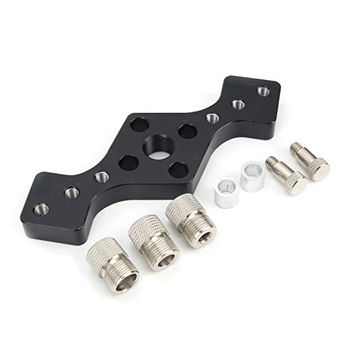 Holzbearbeitung gerade Loch -Loch -Locator Professionelles Aluminium -Legierungs -Bohrführer -Handbuch mit 6 mm 8 mm 10 mm Steckdosen für DIY -Holzbearbeitungsprojekte schwarz von Starrypxl