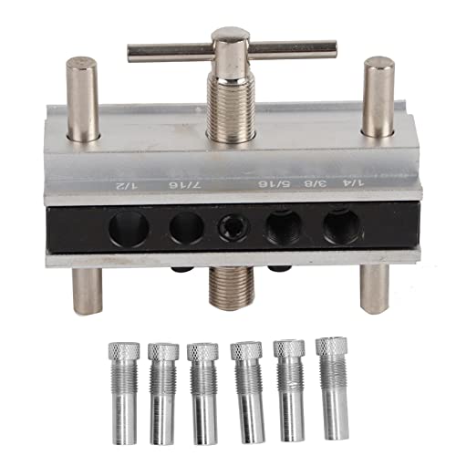 Self Centre Dowel Jig Kit Professionelle Leichtmetallstahl Holzbearbeitungsanleitung Set präziser Loch -Loch -Locator für DIY Carpentry und Möbelherstellung (UK Standard) von Starrypxl