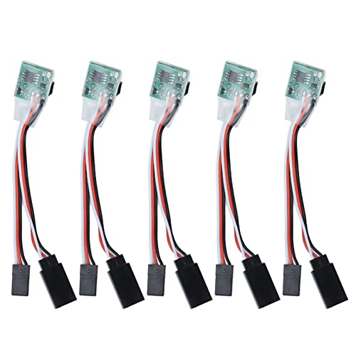 Starrypxl 5pcs Signalumkehrer Universal RC Servo Rotation Wechselrichter für Flugzeuge Flugzeug 46 V Leichtes ABS -Material Hochleistungsmikroprozessorsteuerung von Starrypxl