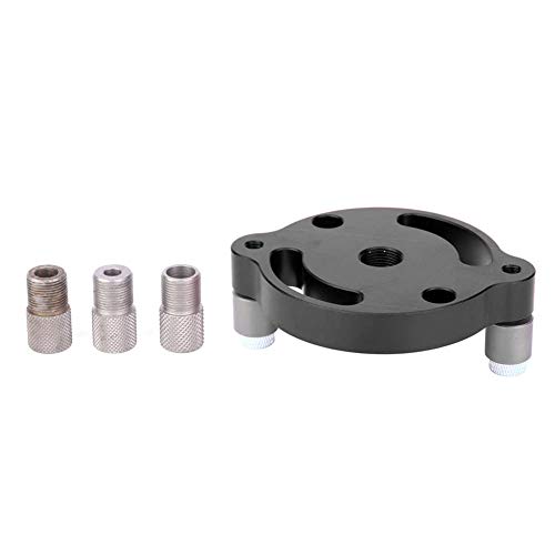 Starrypxl Holzpanel Hole Puncher Aluminiumlegierung Mitte Stanze Holzbearbeitungswerkzeug Professionelle Präzisionsbohranleitung für Schränke Möbel mit 3 Bohrärmel 6mm 8mm 10 mm (X600-1-Black) von Starrypxl