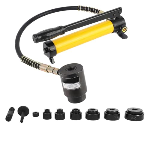 Syk 8B Hydraulic Knockout Punch Kit 22 bis 60 mm Edelstahl -Lochöffner mit 6 Todesfällen für die Installation elektrischer Leitungen von Starrypxl