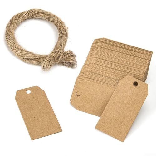 Crafters Must Have 100 Stück rechteckige Anhänger + Schnur für Personalisierungsaufgaben Crafters Must Have 100 Stück rechteckige Anhänger + Schnur für Personalisierungsaufgaben von Startbuymore