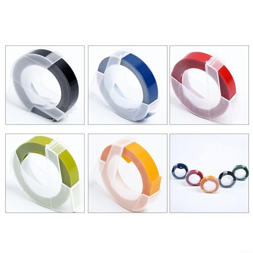 Mehrfarbiges Ersatz-Klebeband, 9 mm x 3 m, kompatibel mit und für Motex, großartiger Ersatz (1 Set (5 Stück)) von Startbuymore