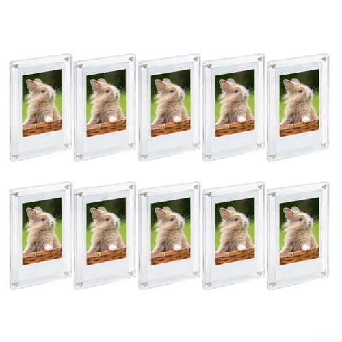 Set mit 10 doppelseitigen Acryl-Bilderrahmen mit Magnetverschluss, um Fotos sicher zu halten und vertikal oder horizontal zu präsentieren (8 x 12 cm) von Startbuymore
