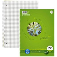 10 Ursus Collegeblöcke green Lineatur 22 kariert DIN A4 Innenrand von Ursus