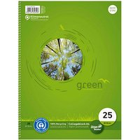 Ursus Collegeblock green Lineatur 25 liniert DIN A4 Außenrand, 1 Block von Ursus