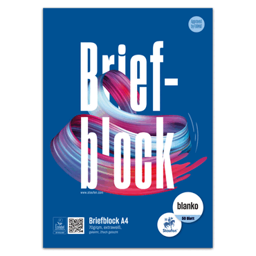 10 x Staufen Briefblock - A4 50 Blatt 70 g/qm blanko 2-fach Lochung. von Staufen