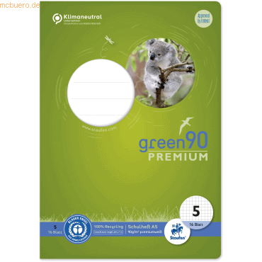 10 x Staufen Schulheft Green A5 kariert 5mm Lineatur 5 16 Blatt 10 x Staufen Schulheft Green A5 kariert 5mm Lineatur 5 16 Blatt von Staufen