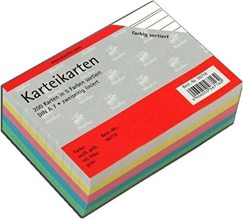 Karteikarte A7 lin.farb.sort 5x40 Karteikarte A7 lin.farb.sort 5x40 von Staufen