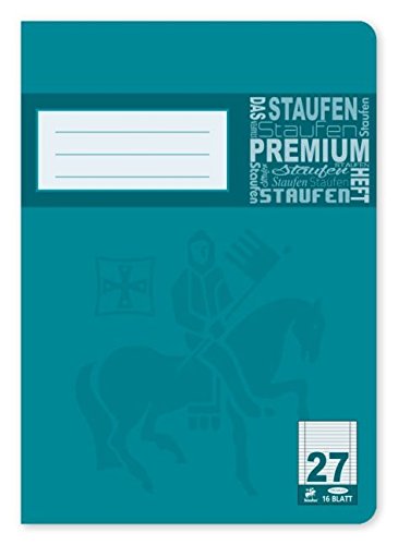 Premium Heft A5 16Blatt Lin 28 kariert Doppelrand Premium Heft A5 16Blatt Lin 28 kariert Doppelrand von Staufen