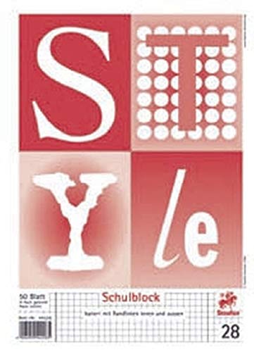 Schulblock A4 Raut. Lin.29 M.Rand I+A,Gelocht von Staufen