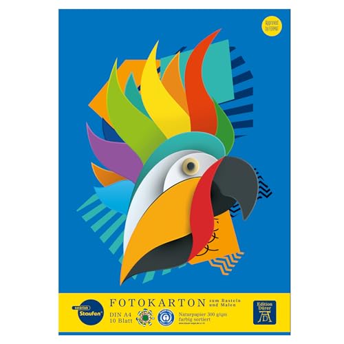 Staufen 53636000 - Staufen Green Fotokartonblock, DIN A4, 10 Blatt - 10 Farben, 300g/m² Recyclingpapier Staufen 53636000 - Staufen Green Fotokartonblock, DIN A4, 10 Blatt - 10 Farben, 300g/m² Recyclingpapier von Staufen