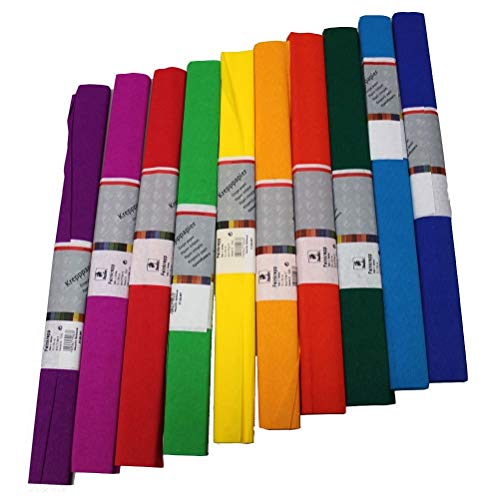 Staufen 617003 - Krepppapier 10 Rollen 50 x 250 cm, sortiert (20 Rollen) von Staufen