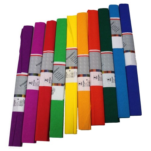 Staufen 617003 - Krepppapier 10 Rollen 50 x 250 cm, sortiert von Idena