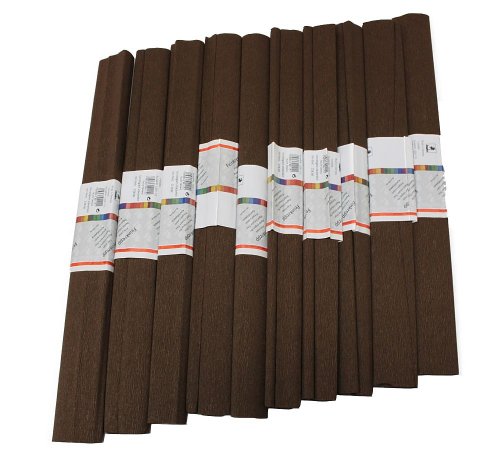 Staufen 617161 - Krepppapier 10 Rollen 50 x 250 cm schoko von Idena