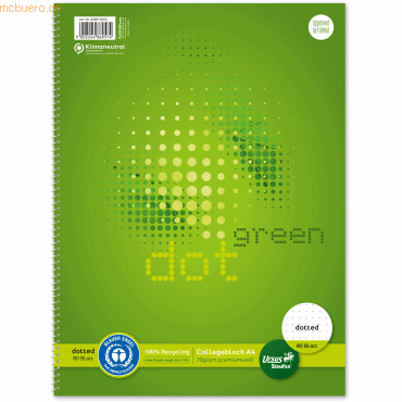 Staufen Collegeblock Green A4 60 g/qm dotted 80 Blatt von Staufen