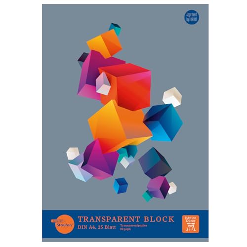 Staufen Edition Dürer Transparentblock - DIN A4, 25 Blatt, 80g/m² Transparentpapier, 1 Stück von Staufen