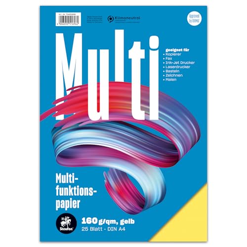 Staufen Style Multifunktionspapier - DIN A4, 25 Blatt, Farbe: gelb, 160g/m² Qualitätspapier, 1 Stück von Staufen
