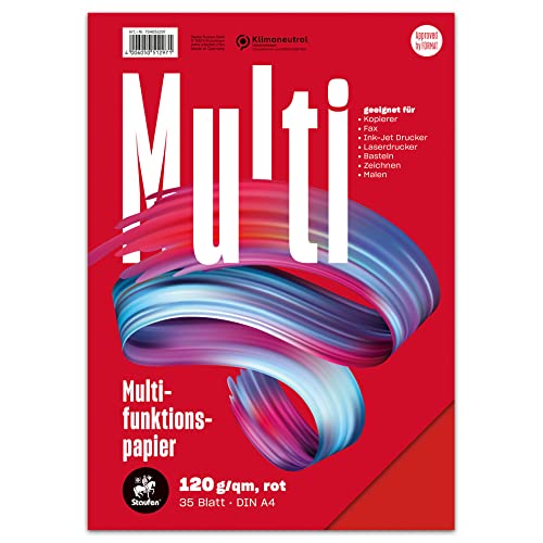 Staufen Style Multifunktionspapier - DIN A4, 35 Blatt, Farbe: rot, 120g/m² Qualitätspapier, 1 Stück von Staufen