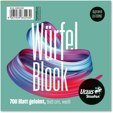 Staufen Notizklotz Würfelblock Style 80g/qm 90x90 mm weiß 700 Blatt von Staufen