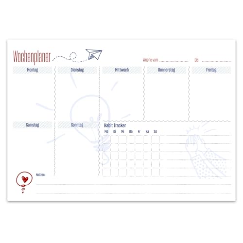 Staufen REC Wochenplaner - 2 Blöcke je 52 Blatt, DIN A4 quer, 90 g/m² Recyclingpapier Staufen REC Wochenplaner - 2 Blöcke je 52 Blatt, DIN A4 quer, 90 g/m² Recyclingpapier von Staufen