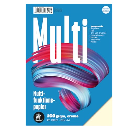 Staufen Style Multifunktions Papier, DIN A4, 160 g/m², Farbe creme - 2 Pack mit je 25 Blatt von Staufen