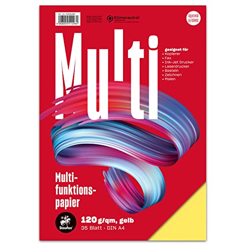 Staufen Style Multifunktionspapier - DIN A4, 35 Blatt, Farbe: gelb, 120g/m² Qualitätspapier, 1 Stück Staufen Style Multifunktionspapier - DIN A4, 35 Blatt, Farbe: gelb, 120g/m² Qualitätspapier, 1 Stück von Staufen