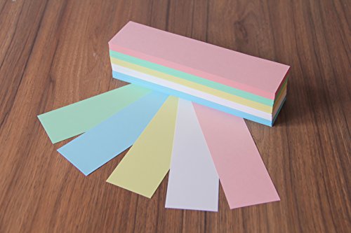 "die Dicken" 250 Moderationskarten "Cluster-Karte" 5x20cm sortiert 5 Pastellfarben 190 g/qm (5 Pastellfarben, 5 x 20) von Staufen