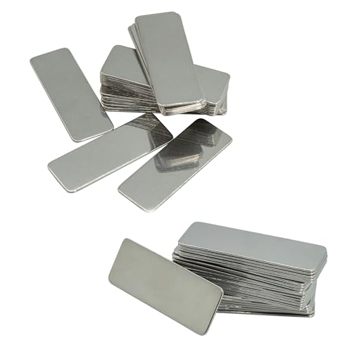 304 Edelstahl-Gravur, blanko, Etiketten, rechteckig, stempeln, blanko, Metallschilder zum Gravieren, 25 Stück, 5 x 1,8 cm 304 Edelstahl-Gravur, blanko, Etiketten, rechteckig, stempeln, blanko, Metallschilder zum Gravieren, 25 Stück, 5 x 1,8 cm von StayMax