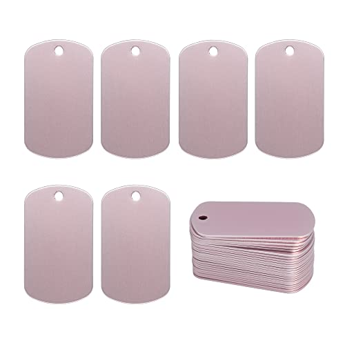 Aluminiumgravur Rohlinge Aluminium Rechteck Blank Tags Stanzen Rohlinge Gravur Rohlinge Hundemarke 25 Pack (Pink) von StayMax