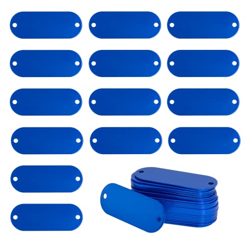 Eloxiertes Aluminium, Gravur, Rohlinge mit 2 Löchern, 25 Stück (blau) von StayMax
