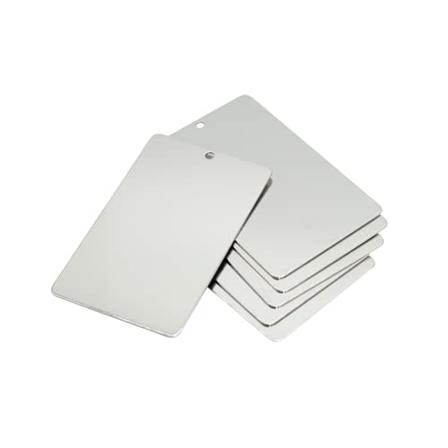 Metall-Gravur, blanko, Edelstahl, blanko, 86 x 54 mm, 10 Stück von StayMax