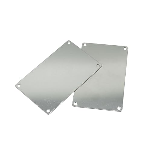 Metall-Gravur-Rohlinge aus Edelstahl, blanko mit 4 Löchern, 10 Stück, 86 x 54 mm von StayMax