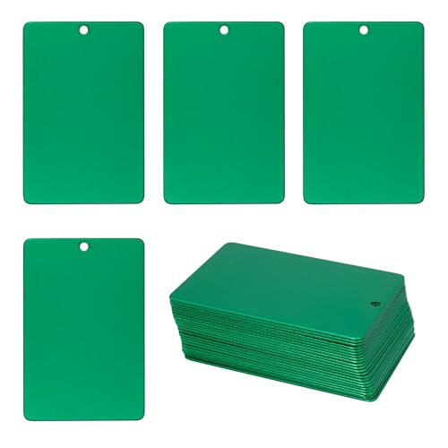 StayMax Gravurrohlinge aus eloxiertem Aluminium, 5,1 x 7,6 cm, 25 Stück (grün) von StayMax