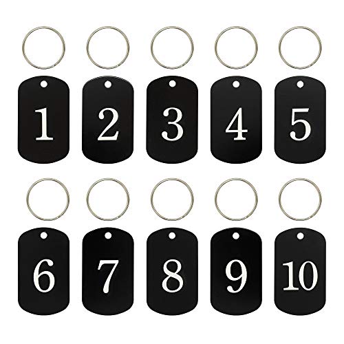 StayMax Schlüsselanhänger aus Aluminium, nummeriert, 1-50, Schwarz StayMax Schlüsselanhänger aus Aluminium, nummeriert, 1-50, Schwarz von StayMax