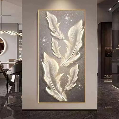 Diamond Painting Großes Diamant Malerei Kits für Home Dekoration Geschenk Malen nach Zahlen für Erwachsene Kinder 5D DIY Full Drill Set Crystal Strass Stickerei weiße Feder,Quadrat Bohrer,120X60cm Diamond Painting Großes Diamant Malerei Kits für Home Dekoration Geschenk Malen nach Zahlen für Erwachsene Kinder 5D DIY Full Drill Set Crystal Strass Stickerei weiße Feder,Quadrat Bohrer,120X60cm von Stceaol
