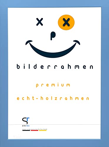 SteTas Bilderrahmen 15x20 cm in Baby-Blau | Happy Frame Confetti | Acrylglas | Holzrahmen | Made in Germany von SteTas